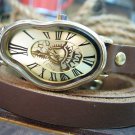 Wave Wavy Time Warp Leather Wrap Dali Fluid Watch