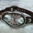 Wave Wavy Time Warp Leather Wrap Dali Fluid Watch