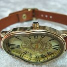 Men Women Bracelet Leather Wrap Wrist Cuff Watch Skeleton Mechanical Army watch