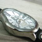 Men Women Bracelet Leather Wrap Wrist Cuff Watch Skeleton Mechanical Army watch