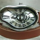 Men Women Bracelet Leather Wrap Wrist Cuff Watch Skeleton Mechanical Army watch