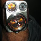 Men Women Bracelet Leather Wrap Wrist Cuff Watch Skeleton Mechanical Army watch