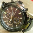 Men Women Bracelet Leather Wrap Wrist Cuff Watch Skeleton Mechanical Army watch
