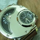 Men Women Bracelet Leather Wrap Wrist Cuff Watch Skeleton Mechanical Army watch