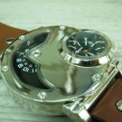 Men Women Bracelet Leather Wrap Wrist Cuff Watch Skeleton Mechanical Army watch