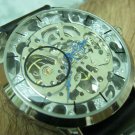 Men Women Bracelet Leather Wrap Wrist Cuff Watch Skeleton Mechanical Army watch