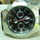 Men Women Bracelet Leather Wrap Wrist Cuff Watch Skeleton Mechanical Army watch