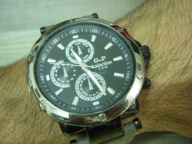 Silver Gold Men Women Bracelet Leather watch Wrap Wrist Watch Skeleton Mechanical steampunk Army