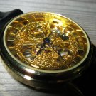 Men Women Bracelet Leather Wrap Wrist Cuff Watch Skeleton Mechanical Army watch