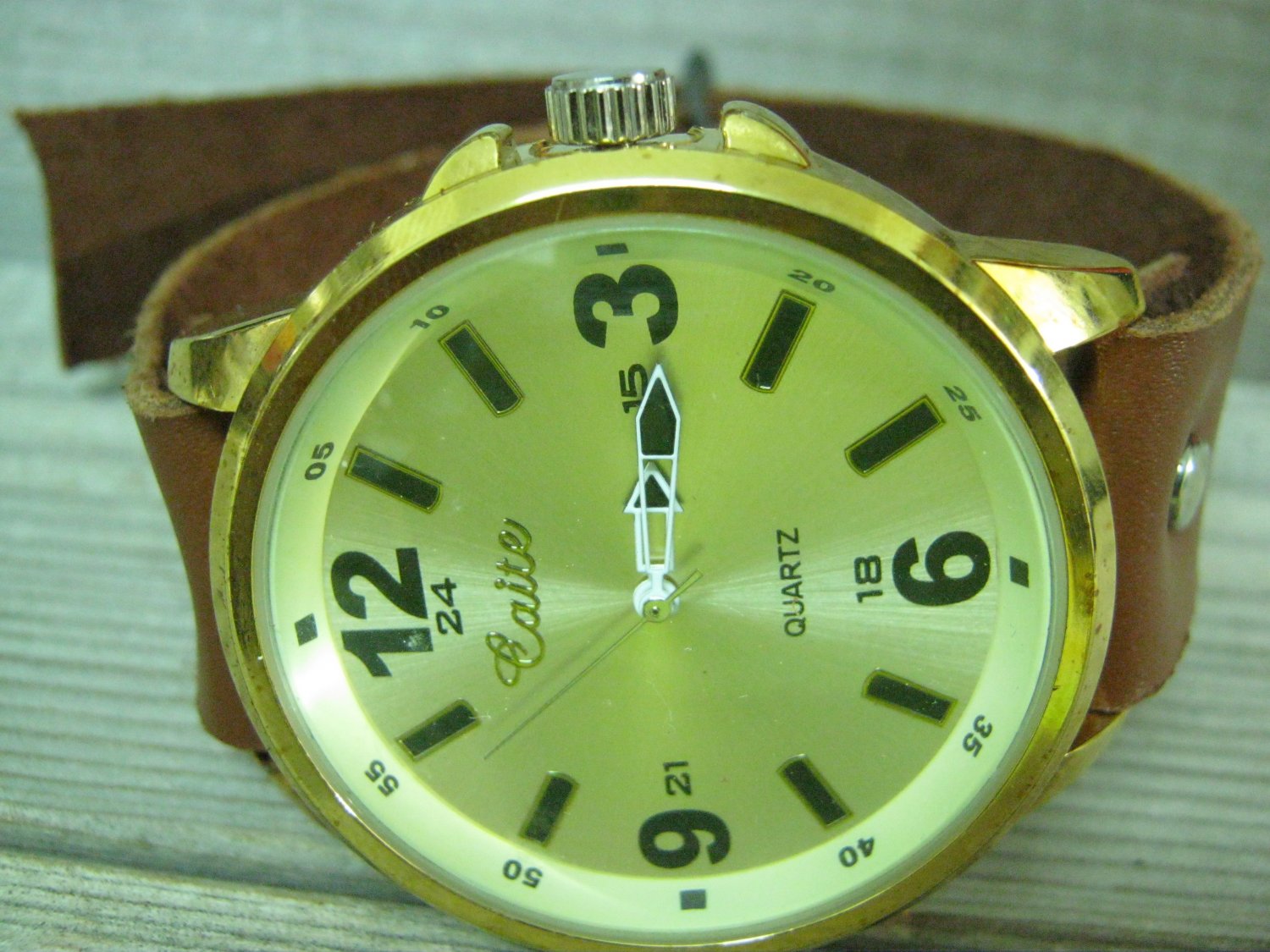 Men Women Bracelet Leather Wrap Wrist Cuff Watch Skeleton Mechanical