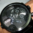 Men Women Bracelet Leather Wrap Wrist Cuff Watch Skeleton Mechanical Army watch
