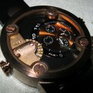 Men Women Bracelet Leather Wrap Wrist Cuff Watch Skeleton Mechanical Army watch