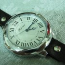 Men Women Bracelet Leather Wrap Wrist Cuff Watch Skeleton Mechanical Army watch