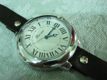 Men Women Bracelet Leather Wrap Wrist Cuff Watch Skeleton Mechanical Army watch