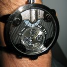 Men Women Bracelet Leather Wrap Wrist Cuff Watch Skeleton Mechanical Army watch