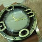 Men Women Bracelet Leather Wrap Wrist Cuff Watch Skeleton Mechanical Army watch