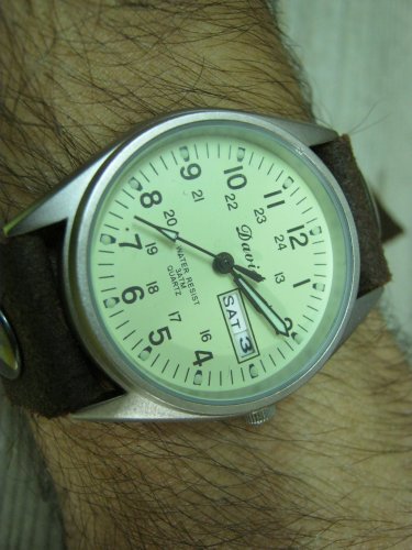 Men Women Bracelet Leather Wrap Wrist Cuff Watch Skeleton Mechanical Army watch