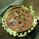 Men Women Bracelet Leather Wrap Wrist Cuff Watch Skeleton Mechanical Army watch