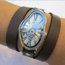 Leather Watch-Women wrist watch-Bracelet wrap Watch Wrap Dali Fluid Watch
