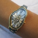 Leather Wrist Watch Leather bracelet,Melting Softwatch,Melting Clock,warped watch,wrist watch