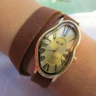 Brown Leather , Leather Watch band, Unisex Leather Watch, Leather Cuff Watch, Leather Wrist Watch