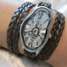 Warped Watch,Women wrist watch,SoftWatch,Soft Watch,Wave Wavy,Time Warp,Silver Wrap,Dali Fluid