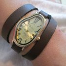 Women wrist watch,SoftWatch,Soft Watch,Wave Wavy,Time Warp,Silver Wrap,Salvador Dali Fluid