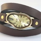 Salvador Dali Women wrist watch,SoftWatch,Soft Watch,Wave Wavy,Time Warp,Silver Wrap