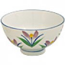 1 porcelain rice bowl colored flowers