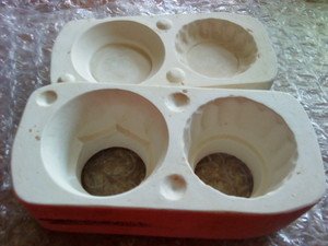 Vintage CANDLE CUP   Ceramic Mold  DM #413