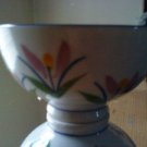 5  pc porcelain rice bowl colored flowers