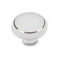 1 Belwith P23-GC White Ceramic w/ Gold Ring 1-3/8" Cabinet Knob