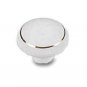 1 Belwith P23-GC White Ceramic w/ Gold Ring 1-3/8" Cabinet Knob