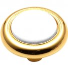 Belwith # P710-W Polished Brass w/white Ceramic Centers