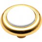 Belwith # P710-W Polished Brass w/white Ceramic Centers