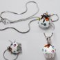 Chocolate creme Cupcake necklace (md) size - silver color