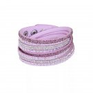 Leather Wrap Bling Bracelet