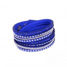 Leather Wrap Bling Bracelet