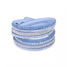 Leather Wrap Bling Bracelet