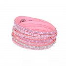 Leather Wrap Bling Bracelet