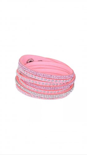 Leather Wrap Bling Bracelet