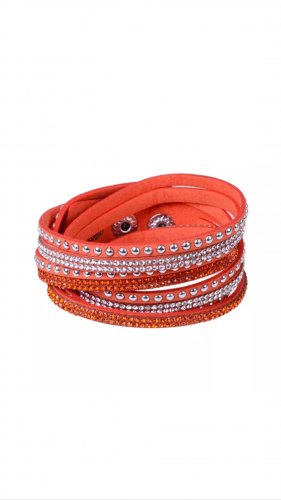 Leather Wrap Bling Bracelet