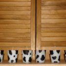 Cow Print Votive Candles 6 Set. Triple Scented Wax
