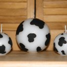 Cow print ball candles 3+ Lbs Triple Scented!!