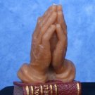 Prayer Hands On Bible Candle 3+ Lbs. HUGE!