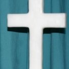 Large Cross Candle  -  White