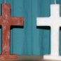 Large Cross Candle - White