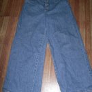 Wms NEW  BLEUS jeans size 11/12 BIG leg bell button frt