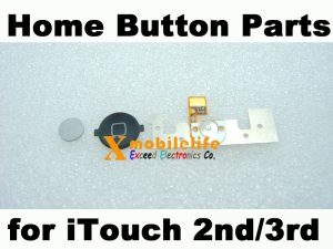 Home Button Key Flex with Metal Backplate for iPod Touch 2nd Gen 8GB 16GB 32GB