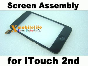 Touch Digitizer Screen Plastic Bezel Frame Home Button Key Flex for iPod Touch 2nd Gen 8GB 16GB 32GB